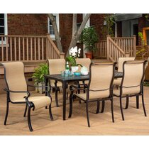 Rowley 7 piece sling dining outlet set